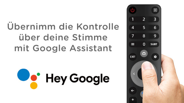 Erledige mehr auf deinem Fernseher mit deiner Stimme.