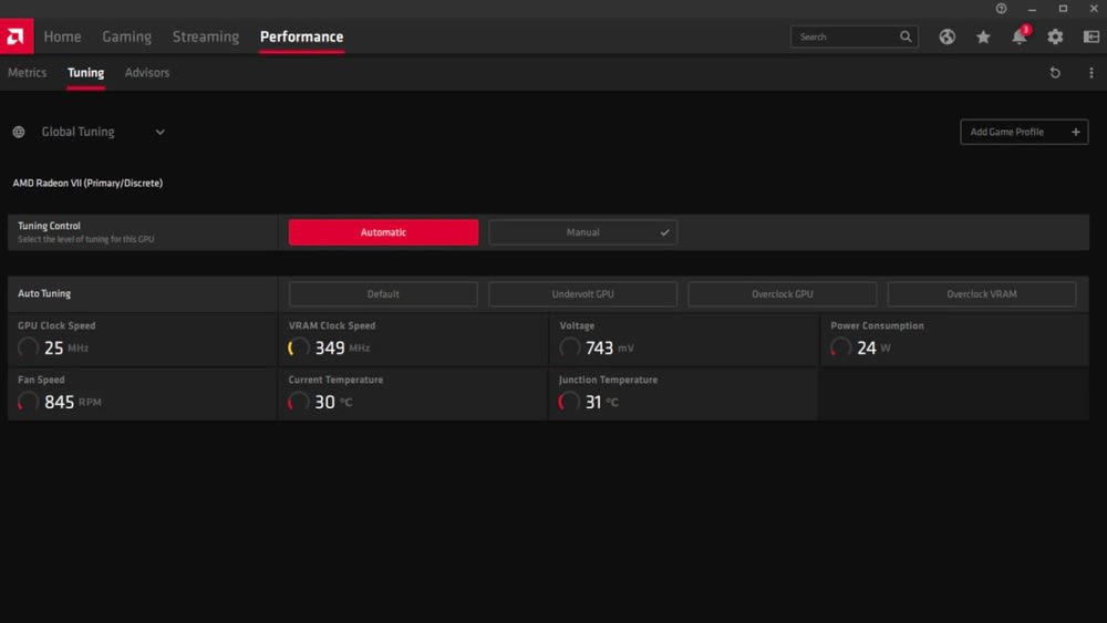 AMD Adrenaline Undervolting Screenshot