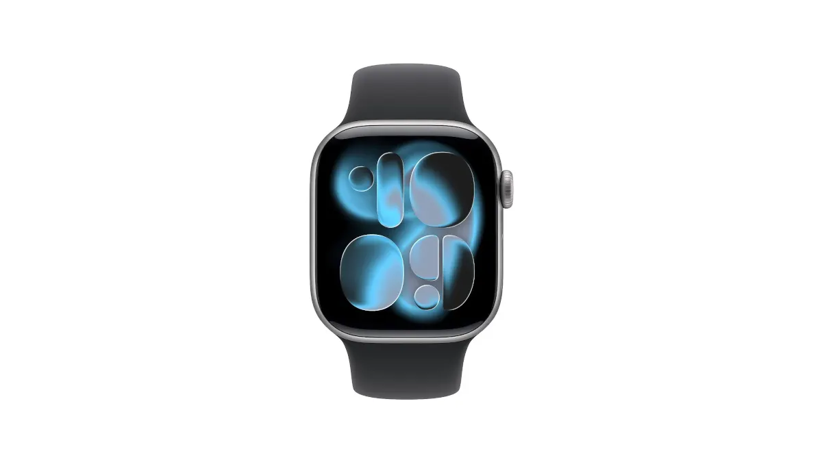 Die Apple Watch Series 11 in der Frontalansicht.