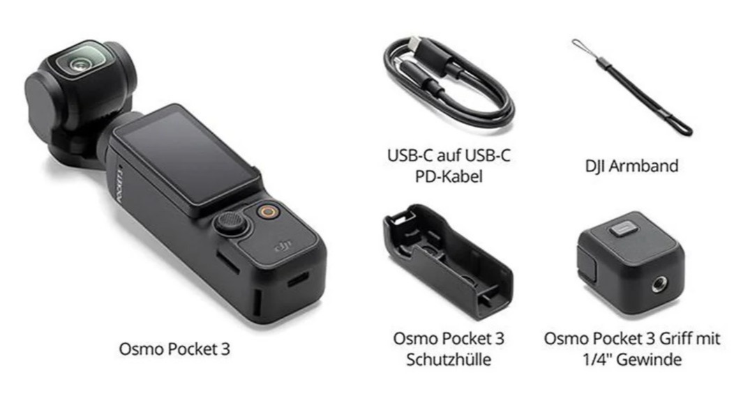 DJI Osmo Pocket 3 Lieferumfang mit Zubehör