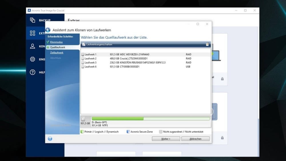 festplatte klonen acronis true image