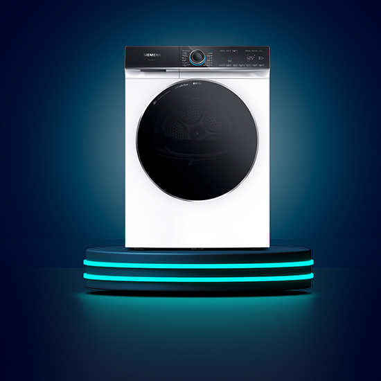 Siemens Trockner steht auf einem Podest