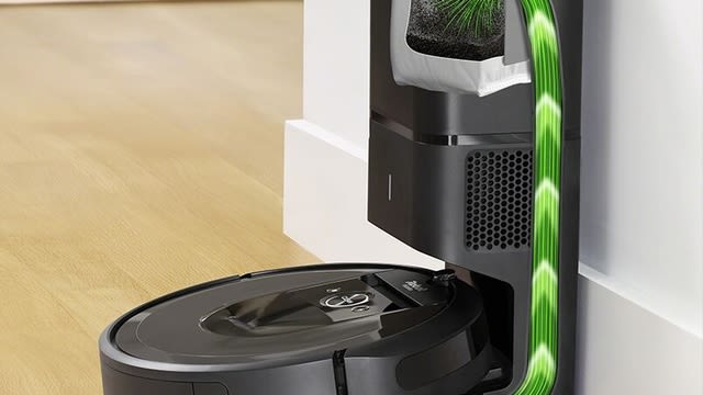 De Roomba® i7+ met automatisch legen van de stofbak.