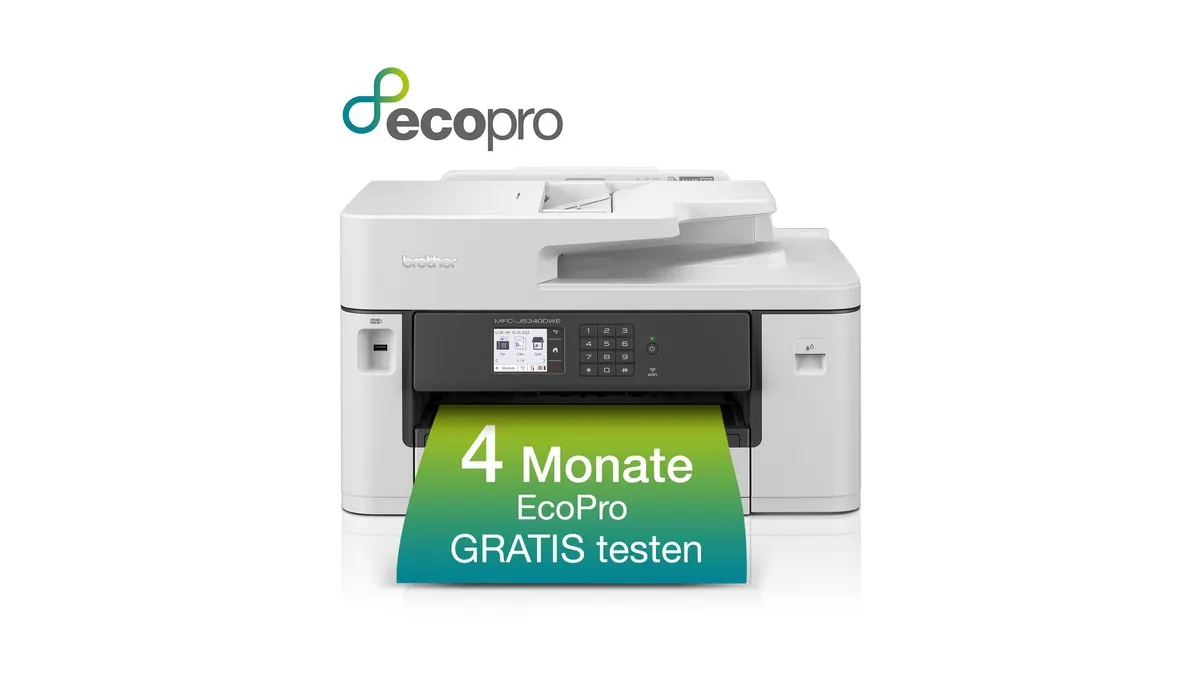 Der Multifunktionsdrucker Brother MFC-J5340DWE vor einem weißen Hintergrund.