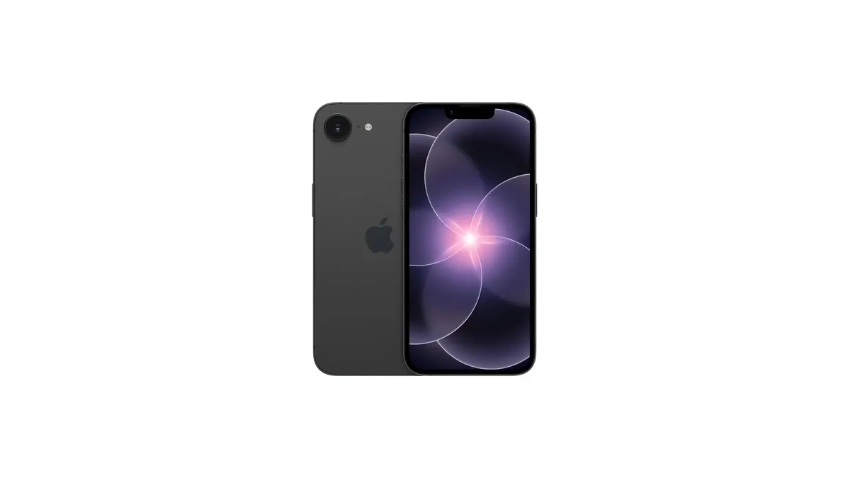 Das iPhone 17e vor einem weißen Hintergrund.