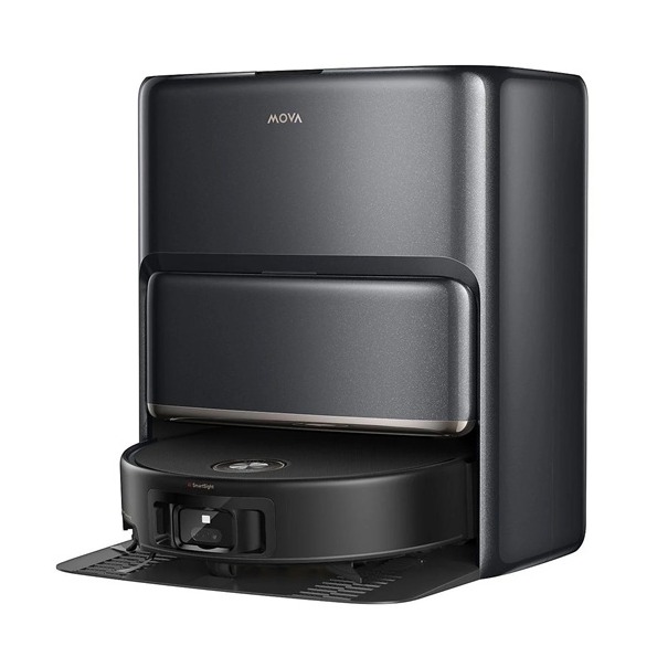 MOVA Z60 Ultra Roller Complete Saugroboters in Schwarz mit Basisstation.