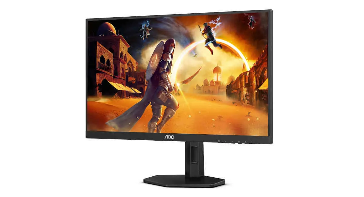 Der Gaming-Monitor AOC 24G4X auf weißem Hintergrund.