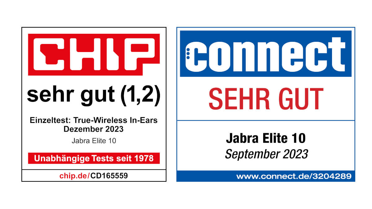 Jabra Elite 10 Siegel von Chip und Connect.