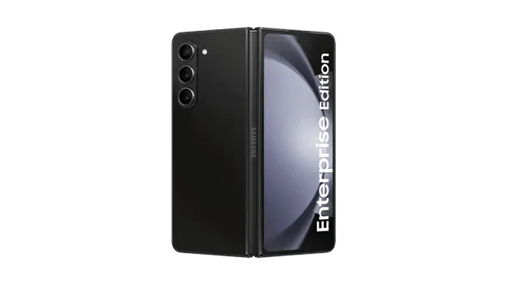Samsung Galaxy Z Enterprise Edition w kolorze czarnym na białym tle.