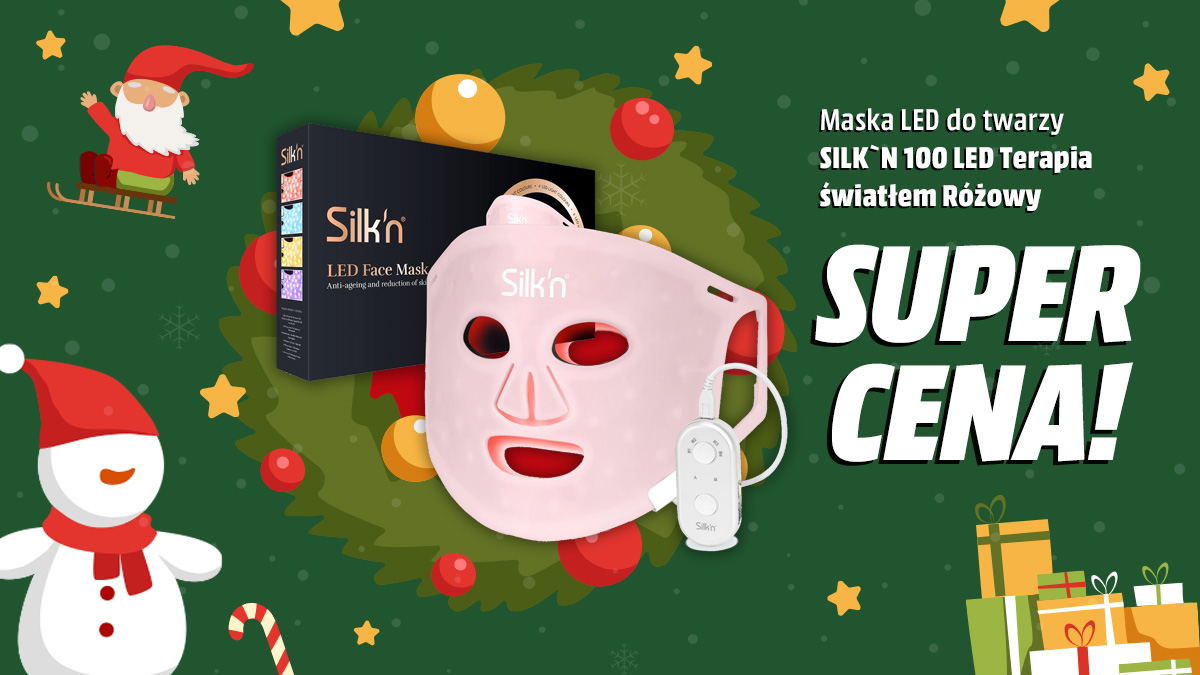 Maska do twarzy LED na promocji