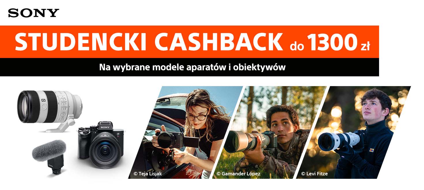 Studencki Cashback do 1300zł  na wybrane modele aparatów i obiektywów - Obok fotografowie wykorzystujący aparaty w różnych warunkach