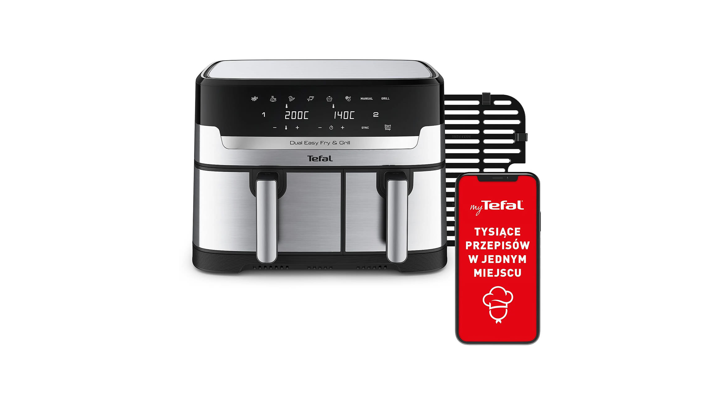 Frytownica beztłuszczowa Tefal Easy Fry & Grill umożliwiająca przygotowanie zdrowych potraw bez oleju