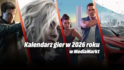 Header przedstawia postaci z gier. Od lewej: 007: Frist Light, Resident Evil Requiem, GTA VI i Forza 6.