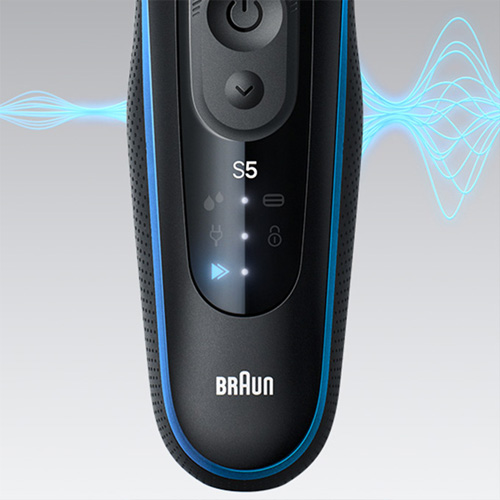 Interfejs użytkownika w golarce Braun S5