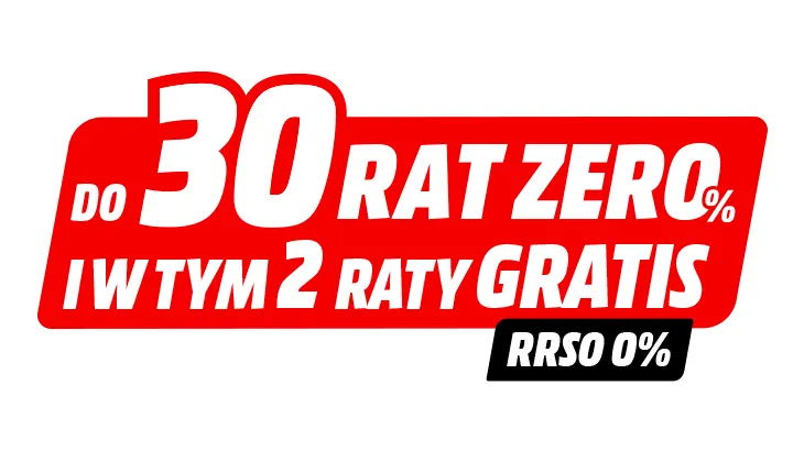 Do 30 rat zero % i w tym 2 raty gratis RRSO 0%