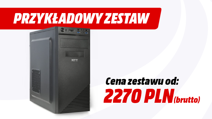 Przykładowy zestaw cena zestawu od 2270 zł brutto.