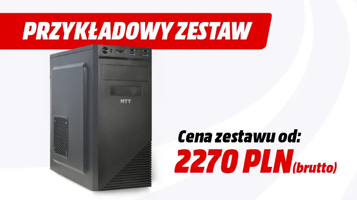 Przykładowy zestaw cena zestawu od 2270 zł brutto.