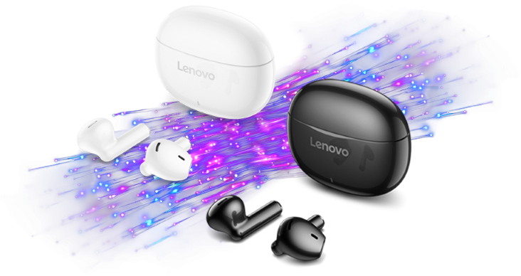 Słuchawki Lenovo E310 True Wireless białe i czarne