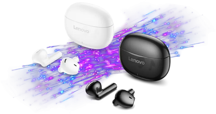 Słuchawki Lenovo E310 True Wireless białe i czarne