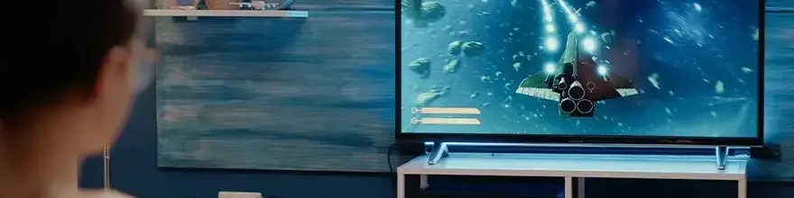 Telewizor gamingowy z wysoką częstotliwością odświeżania obrazu (liczby herzów)