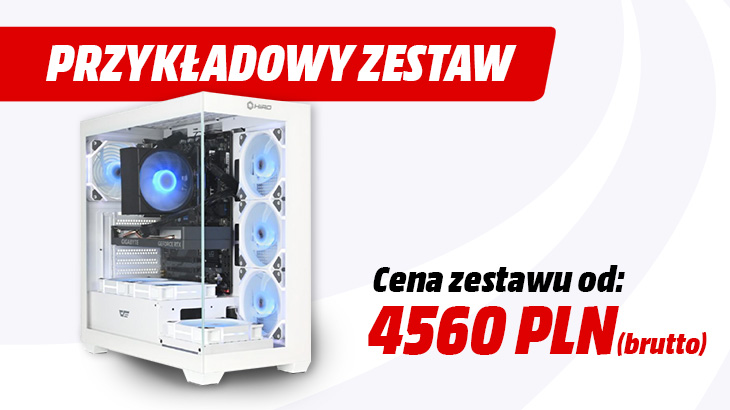 Przykładowy zestaw. Cena zestawu od 4560 zł brutto.