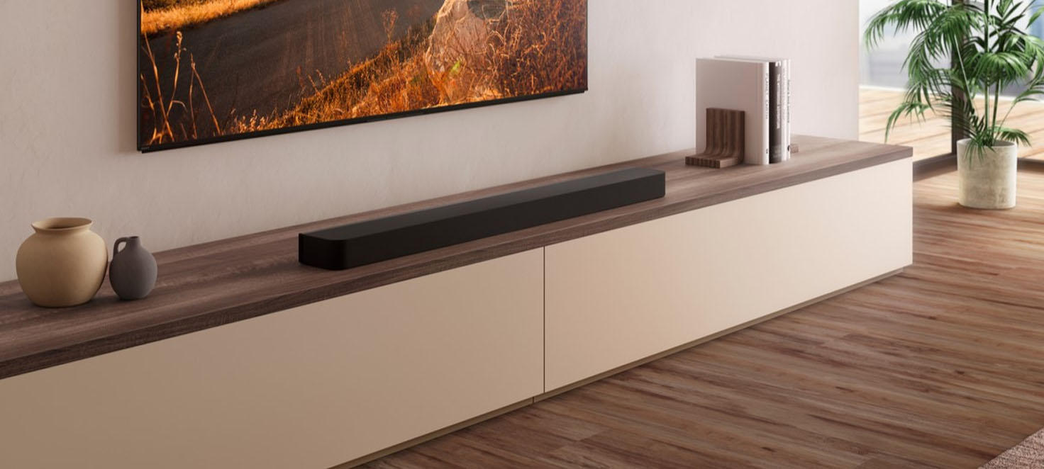 Soundbar Bravia stojący pod telewizorem