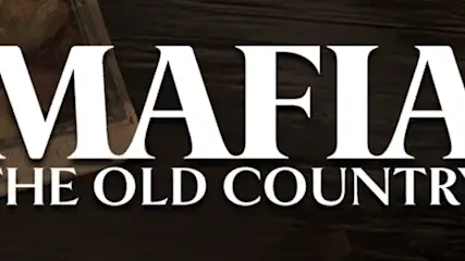 Napis Mafia: The Old Country, w tle stół z pistoletem, nożem stilleto i ikoną maryjną