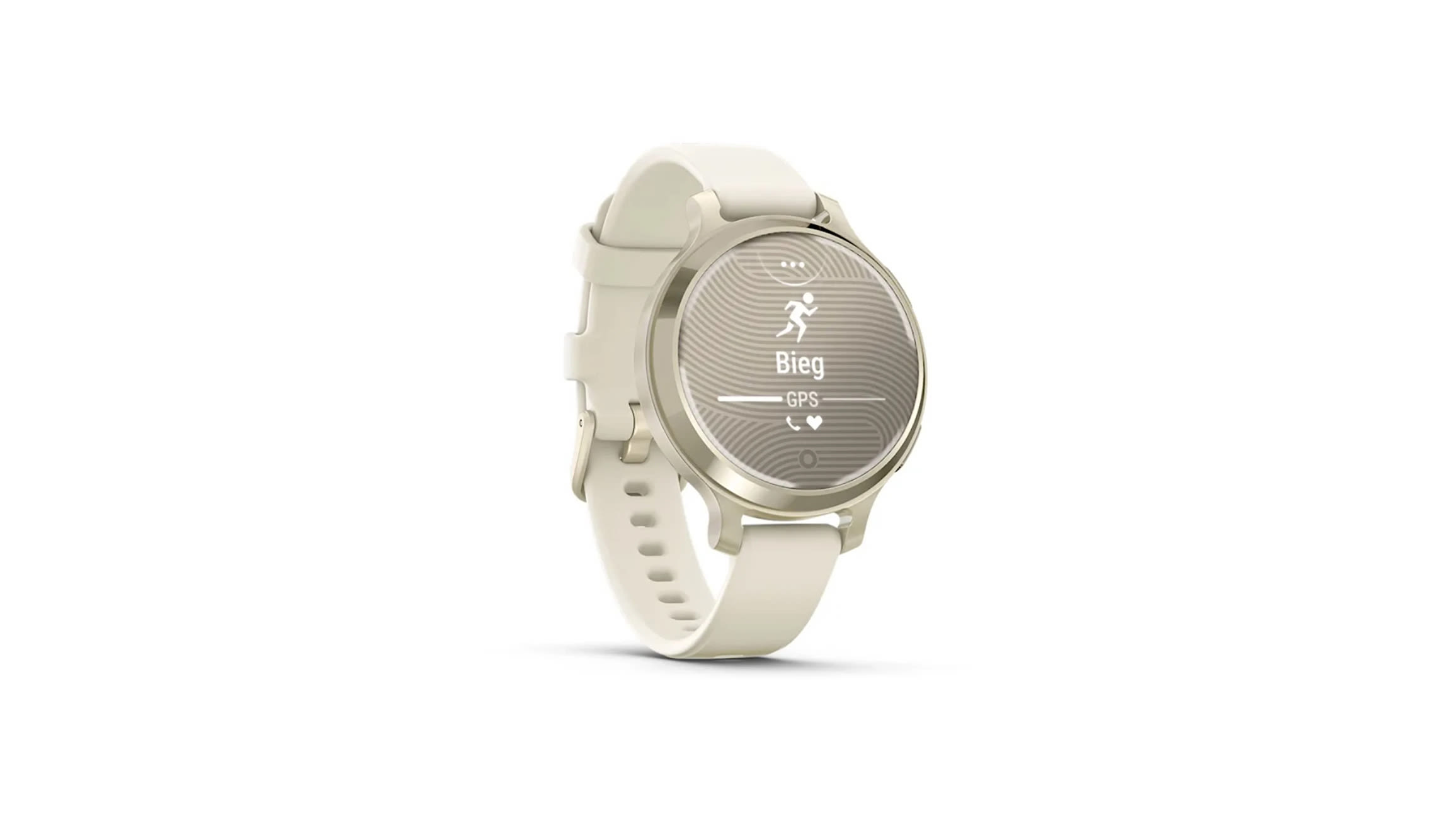 Smartwatch GARMIN Lily 2 Active Lunar Gold z paskiem silikonowym w kolorze Bone