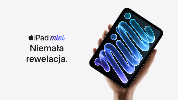 iPad mini niemała rewelacja. Po prawej stronie grafiki, dłoń trzymająca ipada