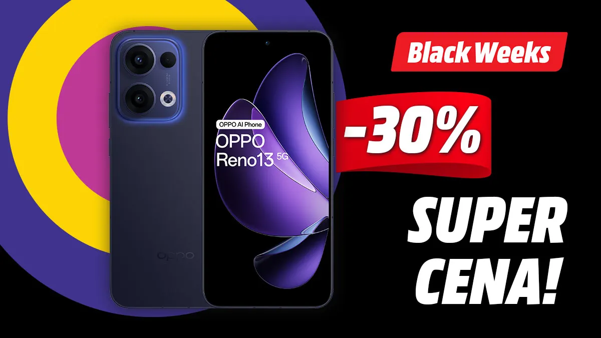 Smartfon OPPO Reno 13 dostępny w promocji z okazji Black Weeks w MediaMarkt – aż 30% taniej od sugerowanej ceny detalicznej