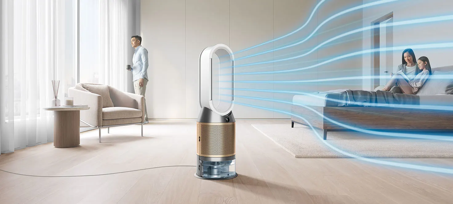 Oczyszczacz powietrza oczyszczajacy powietrze w pomieszczeniu.