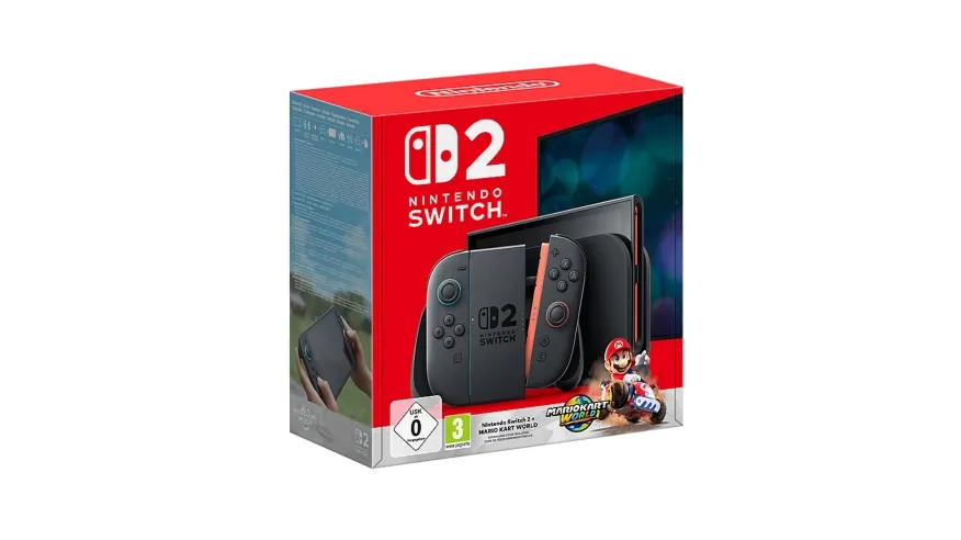 Konsola Nintendo Switch 2 w pudełku w zestawie z grą Mario Kart World