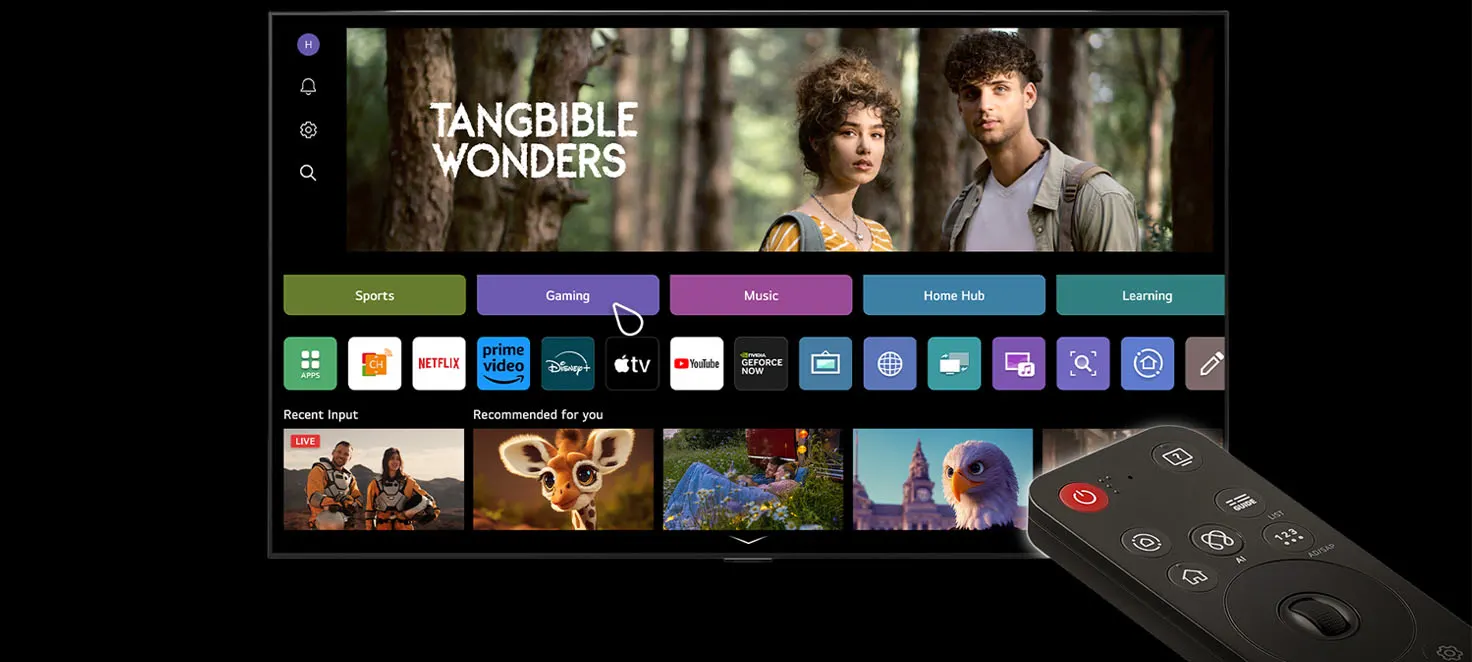 Pilot przełączające programy na telewizorze