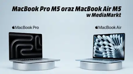 Na zdjęciu dwa MacBooki: od lewej Pro, a po prawej Air. Oba z chipem M5