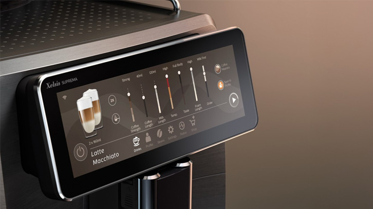 Panel dotykowy ekspresu z programem CoffeeEqualizer Touch+