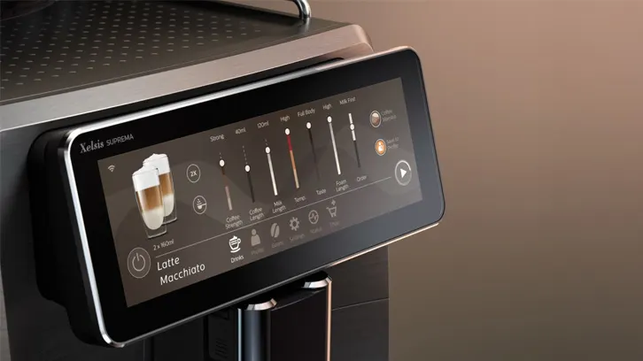 Panel dotykowy ekspresu z programem CoffeeEqualizer Touch+