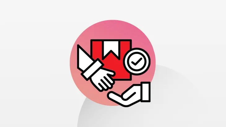 Dwie dłonie na różowym tle.