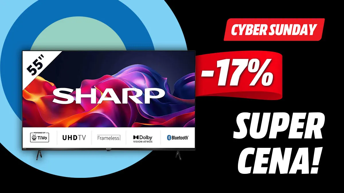 LED SHARP 55GK4445E 17% taniej w promocji Cyber Monday w MediaMarkt