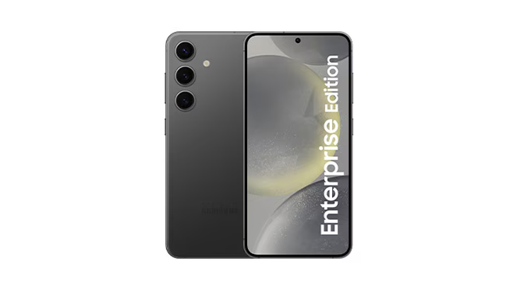 Samsung Galaxy S Enterprise Edition w kolorze szarym, na białym tle.