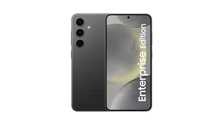 Samsung Galaxy S Enterprise Edition w kolorze szarym, na białym tle.