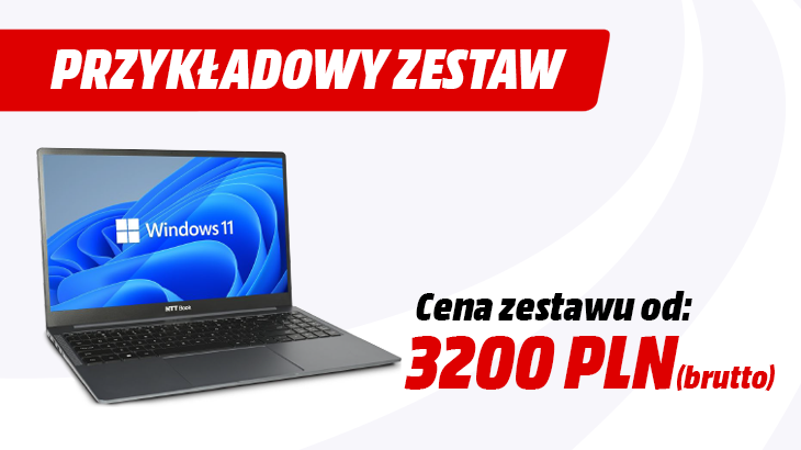 Przykładowy zestaw. Cena zestawu od 3200 PLN brutto.