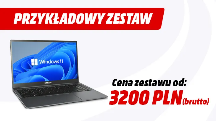 Przykładowy zestaw. Cena zestawu od 3200 PLN brutto.