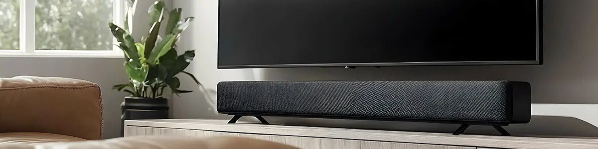 Najlepszy soundbar pod telewizorem w eleganckim salonie