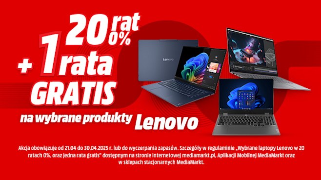 3 przykładowe laptopy Lenovo biorące udział w akcji.