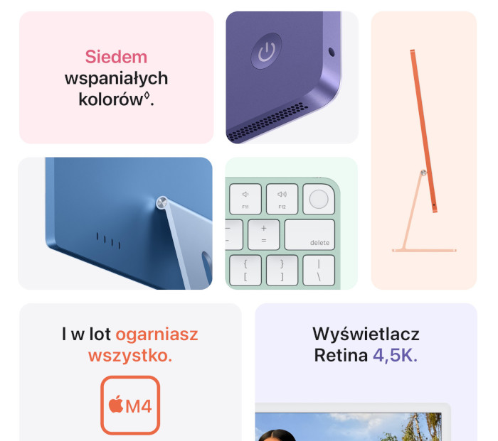 Komputer All-in-One APPLE iMac 24 Retina 4.5K M4 10C/16GB