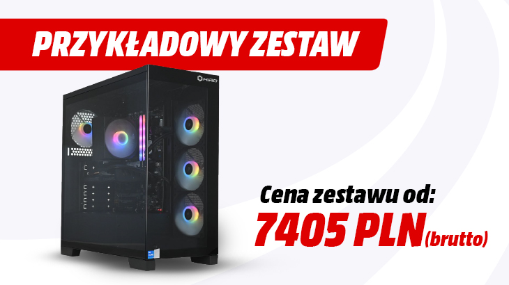 Przykładowy zestaw. Cena zestawu od 7405 zł brutto.