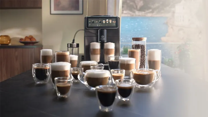 Selekcja kaw przygotowanych w ekspresie Saeco