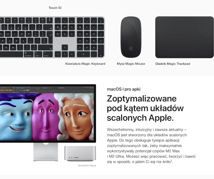 Komputer APPLE Mac Studio M2 Max/32GB/512GB SSD/macOS