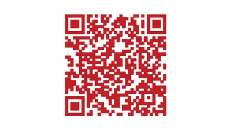 Kod QR w kolorze czerwonym na białym tle. Zawiera wzór z kwadratów i prostokątów. W trzech rogach większe kwadraty.