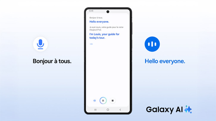 Prezentacja działania funkcji tłumaczenia z Galaxy AI